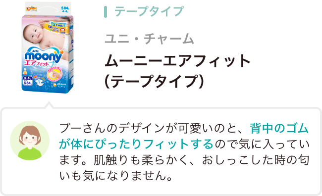 テープタイプ ユニ・チャーム ムーニーエアフィット